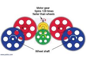 Snap Circuits Rover gear train diagram