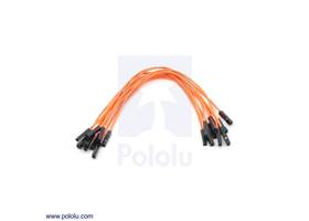 Premium jumper wire 10-pack F-F 6" orange