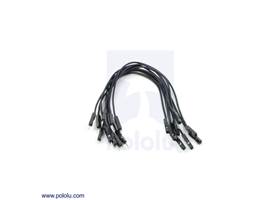 Premium jumper wire 10-pack M-F 6" black