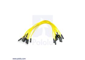 Premium jumper wire 10-pack M-F 6" yellow
