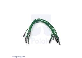 Premium jumper wire 10-pack M-F 6" green