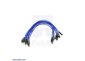 Premium jumper wire 10-pack M-F 6" blue