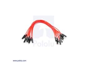 Premium jumper wire 10-pack M-M 6" red