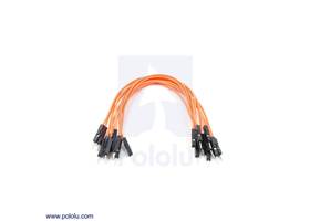 Premium jumper wire 10-pack M-M 6" orange