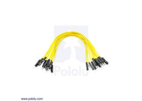 Premium jumper wire 10-pack M-M 6" yellow