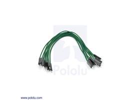 Premium jumper wire 10-pack M-M 6" green