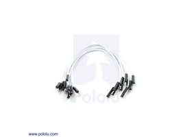 Premium jumper wire 10-pack M-M 6" white