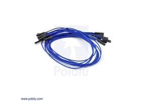 Premium jumper wire 10-pack F-F 12" blue