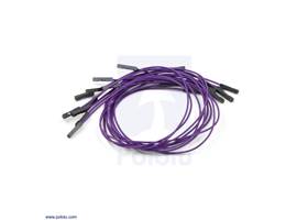 Premium jumper wire 10-pack F-F 12" purple