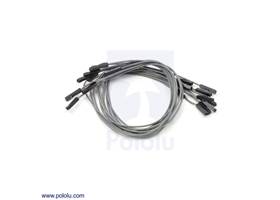 Premium jumper wire 10-pack F-F 12" gray