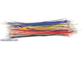 Wires with pre-crimped terminals 50-piece rainbow assortment F-F 6"