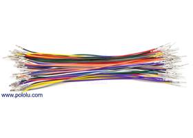 Wires with pre-crimped terminals 50-piece rainbow assortment M-F 6"