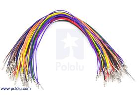 Wires with pre-crimped terminals 50-piece rainbow assortment F-F 12"