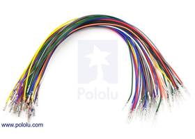 Wires with pre-crimped terminals 50-piece rainbow assortment M-F 12"
