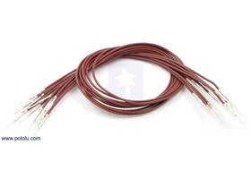Wire with pre-crimped terminals 10-pack 12" M-M brown