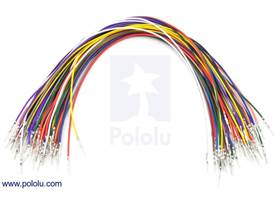 Pololu - Wires with pre-crimped terminals 50-piece rainbow assortment M-M 12"