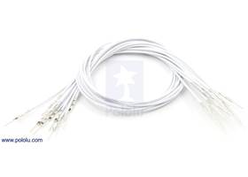Wire with pre-crimped terminals 10-pack 12" M-M white