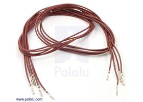 Wire with pre-crimped terminals 5-pack 24" F-F brown