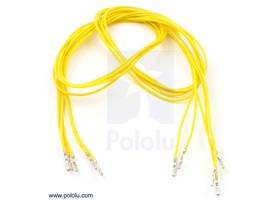 Wire with pre-crimped terminals 5-pack 24" F-F yellow