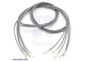 Wire with pre-crimped terminals 5-pack 24" F-F gray