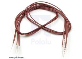 Wire with pre-crimped terminals 5-pack 24" M-M brown