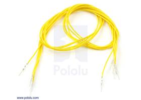 Wire with pre-crimped terminals 5-pack 24" M-M yellow