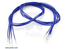 Wire with pre-crimped terminals 5-pack 24" M-M blue