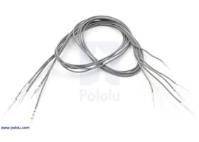 Wire with pre-crimped terminals 5-pack 24" M-M gray