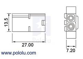 Male Tamiya plug dimensions (in mm)