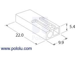 Male mini Tamiya plug dimensions (in mm)