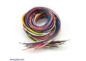 Wires with pre-crimped terminals 20-piece rainbow assortment F-F 36"