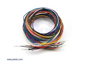 Wires with pre-crimped terminals 20-piece rainbow assortment M-M 36"