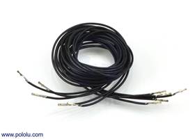 Wires with pre-crimped terminals 5-pack F-F 36" black