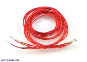 Wires with pre-crimped terminals 5-pack F-F 36" red
