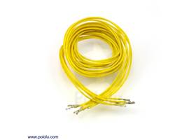 Wires with pre-crimped terminals 5-pack F-F 36" yellow