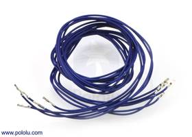 Wires with pre-crimped terminals 5-pack F-F 36" blue
