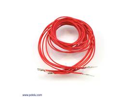Wires with pre-crimped terminals 5-pack M-F 36" red