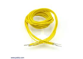 Wires with pre-crimped terminals 5-pack M-F 36" yellow