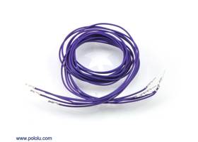 Wires with pre-crimped terminals 5-pack M-F 36" purple