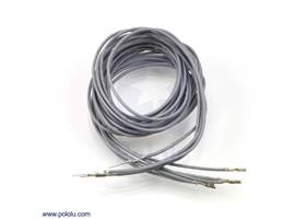 Wires with pre-crimped terminals 5-pack M-F 36" gray
