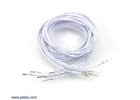 Wires with pre-crimped terminals 5-pack M-F 36" white