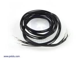 Wires with pre-crimped terminals 5-pack M-M 36" black