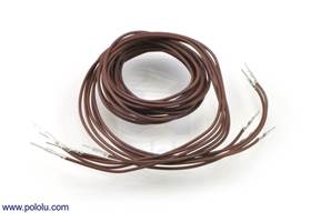Wires with pre-crimped terminals 5-pack M-M 36" brown