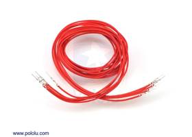 Wires with pre-crimped terminals 5-pack M-M 36" red