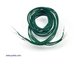 Wires with pre-crimped terminals 5-pack M-M 36" green