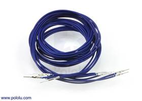Wires with pre-crimped terminals 5-pack M-M 36" blue