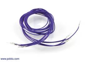 Wires with pre-crimped terminals 5-pack M-M 36" purple