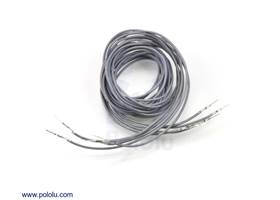 Wires with pre-crimped terminals 5-pack M-M 36" gray