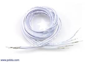 Wires with pre-crimped terminals 5-pack M-M 36" white