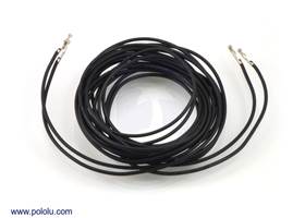 Wires with pre-crimped terminals 2-pack F-F 60" black